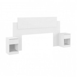 Cabeceira Casal 265cm MDP com 2 Mesas de Apoio para Dormitórios - 3