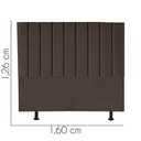 Ver imagem 2 de Cabeceira Estofada Carla 160cm Queen Size para Cama Box Quarto Corino Marrom - Gat Magazine