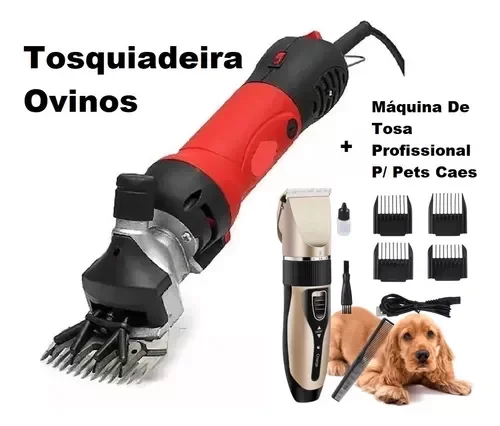 Tosquiadeira Ovinos Equinos Carneiro Ovelha + Tosador Cortar Pelo Cães Animais:220V - 6