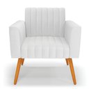 Ver imagem 3 de Kit 2 Poltronas Viena Gomada Corino Pés Palito Castanho - D’RossiBranco