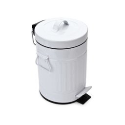 Lixeira Retrô 3l- Branca - Mek - 2