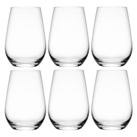 Jogo de Copos de Cristal Transparente Versat 500ml 6 Peça - Seu Lar