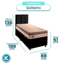Ver imagem 2 de Cama Box Bau com Colchão Solteiro Belmont Hellen + Cabeceira Preto