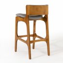 Ver imagem 3 de Kit 6 Banquetas Alta Ella em Madeira Estofada Facto Cinza Claro L96 Rmi