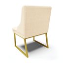 Ver mais imagens de Cadeira Sala de Jantar Industrial Dourado Kit 6 Liz Bouclê Bege D03 - D’Rossi