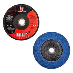 Kit 10 Discos de Lixa Flap de Fibra 180mm 7” Grão 40 - 3