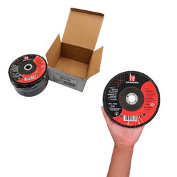 Kit 10 Discos de Lixa Flap de Fibra 180mm 7” Grão 40 - 5