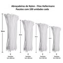 Ver imagem 2 de Kit 400 Fitas Hellerman Enforca Gato Cinta Plástica Abraçadeira Lacre de Nylon Tamanhos 10 15 20 30c