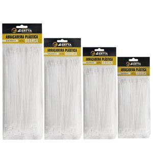 Kit 400 Fitas Hellerman Enforca Gato Cinta Plástica Abraçadeira Lacre de Nylon Tamanhos 10 15 20 30c