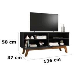 Rack para Tv até 55 Polegadas Paládio 1.40 Preto Fosco - 2