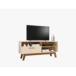 Rack para TV até 55 Polegadas Paládio 1.40 Off White/Cinamomo - 3