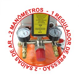 Compressor de Ar Duas Saídas 2HP 24L VC25-1 127v Vulcan Trent - 4