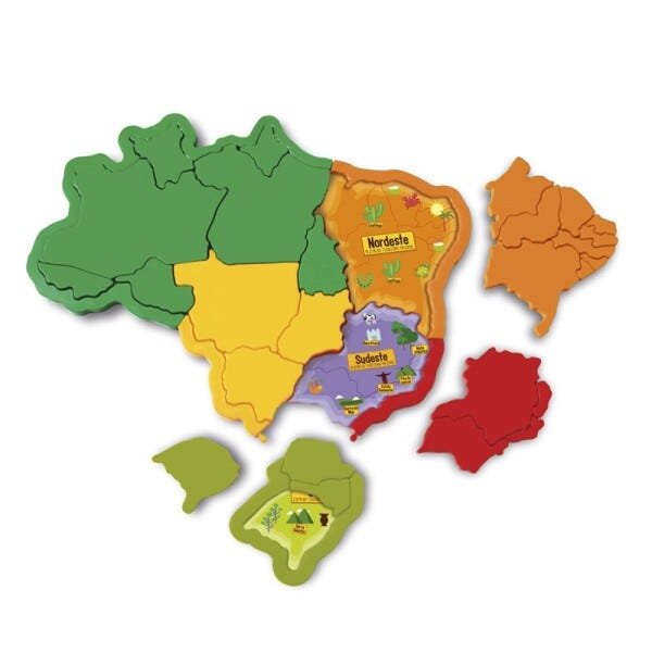 Mapa do Brasil 3D Plástico - 3