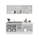 Ver imagem 2 de Cozinha Compacta Amara 9 Portas 3 Gavetas com Vidro 40250788 Azul/branco - Politorno