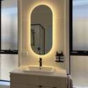 Ver imagem 2 de Espelho com Led Decorativo Oval 150x40 Lapidado Botão Touch