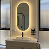 Espelho com Led Decorativo Oval 150x40 Lapidado Botão Touch - 2