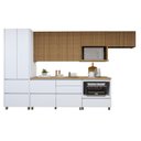 Ver imagem 3 de Cozinha Completa Modulada 6 Peças 8 Portas 6 Gavetas Norten Branco/Nature