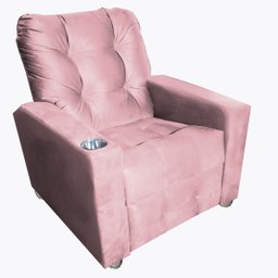 Poltrona Reclinável Moderno 2 Posições Londres Rosa - 2