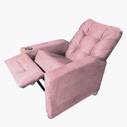 Poltrona Reclinável Moderno 2 Posições Londres Rosa - 1
