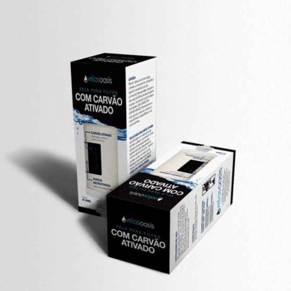 Kit 2 Vela Carvão Ativado Agua Alcalina Filtro de Barro - 3