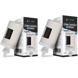 Kit 2 Vela Carvão Ativado Agua Alcalina Filtro de Barro