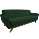 Ver imagem 1 de Sofá 03 Lugares 180cm Sala de Estar Miami Veludo Verde - Nexta Casa