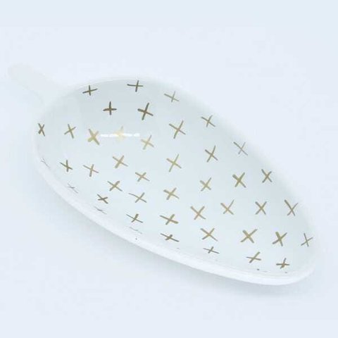 Adorno Petisqueira Cerâmica Branca 25cm Magical Home&co