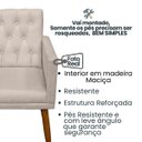 Ver imagem 3 de Poltrona Decor para Studio Cliente Tecido Suede Base Fixa Pés em Madeira Natural Suporta 120 Kg