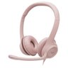 Headset Logitech H390 - Microfone Giratório - Usb - Cabo 1.9m - Rosa - 981-001280 - 1