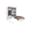 Cama Solteiro + Colchão Orthocrin + Guarda Roupa Cravo Branco - 4
