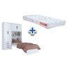 Cama Solteiro + Colchão Orthocrin + Guarda Roupa Cravo Branco - 1
