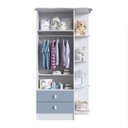 Ver imagem 2 de Guarda-Roupa de Bebê 2 Portas 2 Gavetas com Cantoneira Baby
