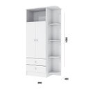 Ver imagem 4 de Guarda-Roupa de Bebê 2 Portas 2 Gavetas com Cantoneira Baby Branco