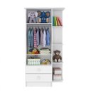 Ver imagem 2 de Guarda-Roupa de Bebê 2 Portas 2 Gavetas com Cantoneira Baby Branco