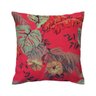Capa de almofada VivaIN floral vermelha com flores - 1