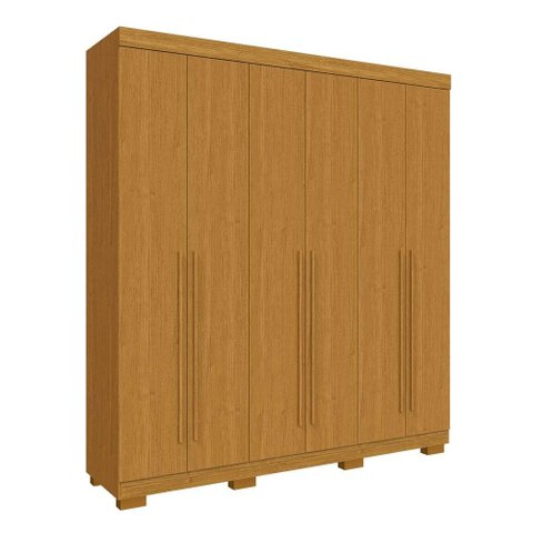 Guarda Roupa Casal 6 Portas 3 Gavetas Ágata Acp Móveis Cinamomo
