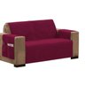 Capa Protetor de Sofá Impermeável 3 Lugares 2,10m ( Medida Total, Contando com Os Braços).:vinho - 7