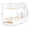 Treliche Infantil Eco com Grade de Proteção Madeira Maciça Branco Mobilistore - 2