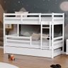 Treliche Infantil Eco com Grade de Proteção Madeira Maciça Branco Mobilistore - 1