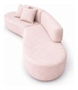 Ver imagem 4 de Sofá e Puff Orgânico Virginia 300cm Sala Boucle: Rose