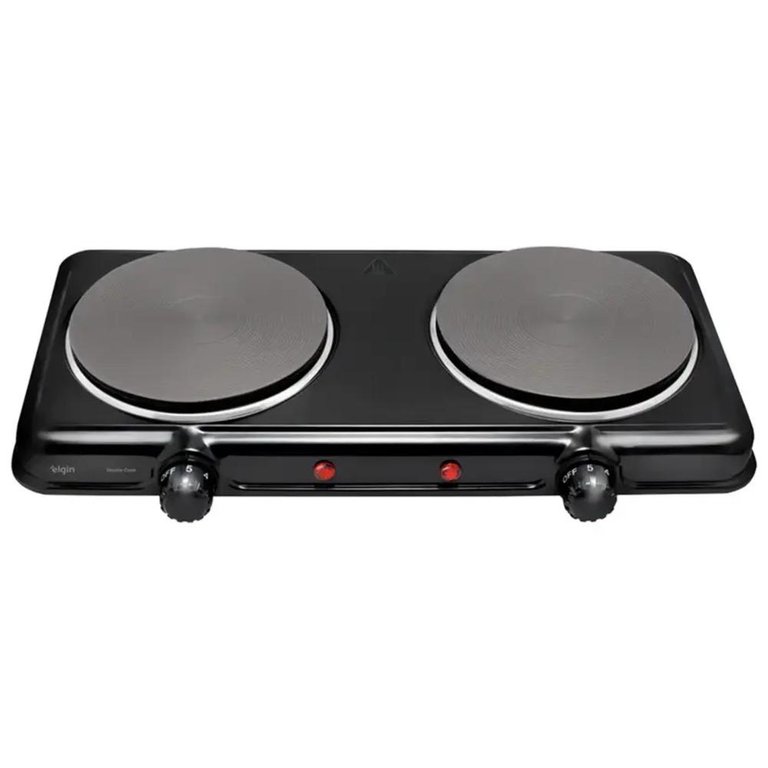 Fogao de Mesa Eletrico Portatil 2 Bocas Elgin - 42fog0202000 Preto 220 Volts