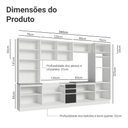 Ver imagem 4 de Armário de Cozinha Completa 340cm Branco/preto Glamy Madesa 01