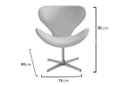 Ver imagem 3 de Poltrona Decorativa Isis Swan Base Giratória Alumínio Bella Decor Top Veludo Marrom