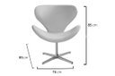 Ver imagem 3 de Poltrona Decorativa Isis Swan Base Giratória Alumínio Bella Decor Top Veludo Verde