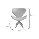 Ver imagem 3 de Poltrona Decorativa Isis Swan Base Giratória Madeira Bella Decor Top Veludo Verde