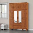 Ver imagem 2 de Guarda Roupa 8 Portas 2 Gavetas com Espelhos Cobre Imbuia - Fn