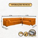 Ver imagem 5 de Sofá Magno 3.77x2.37m de Canto, Retrátil e Reclinável - Terra