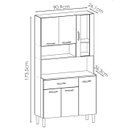 Ver imagem 3 de Kit Cozinha 6p 1g 91 Cm Golden Freijo Soft Ktp