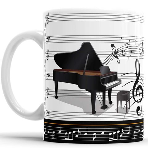 Caneca Piano Pianista Música
