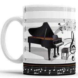 Caneca Piano Pianista Música - 1